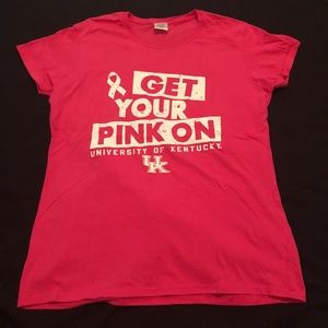 University of Kentucky UK breast cancer tshirt